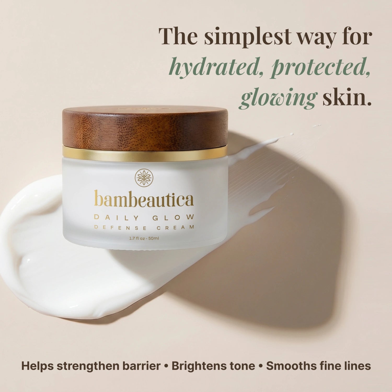 Daily Glow Defense Cream - Cosmetics skincare product by Bambeautica
