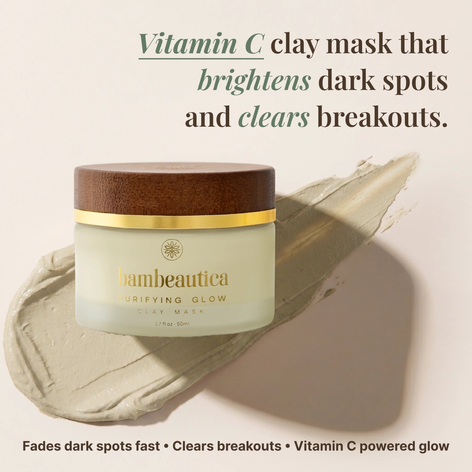Purifying Glow Clay Mask - Cosmetics skincare product by Bambeautica
