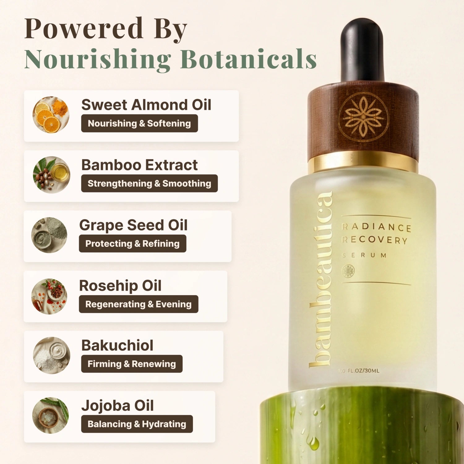 Radiance Recovery Serum - Cosmetics skincare product by Bambeautica