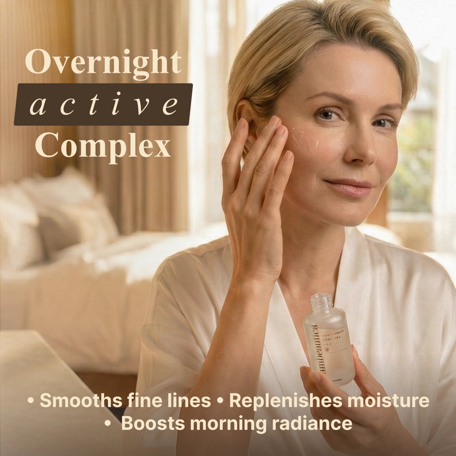 Overnight Renewal Serum - Cosmetics skincare product by Bambeautica
